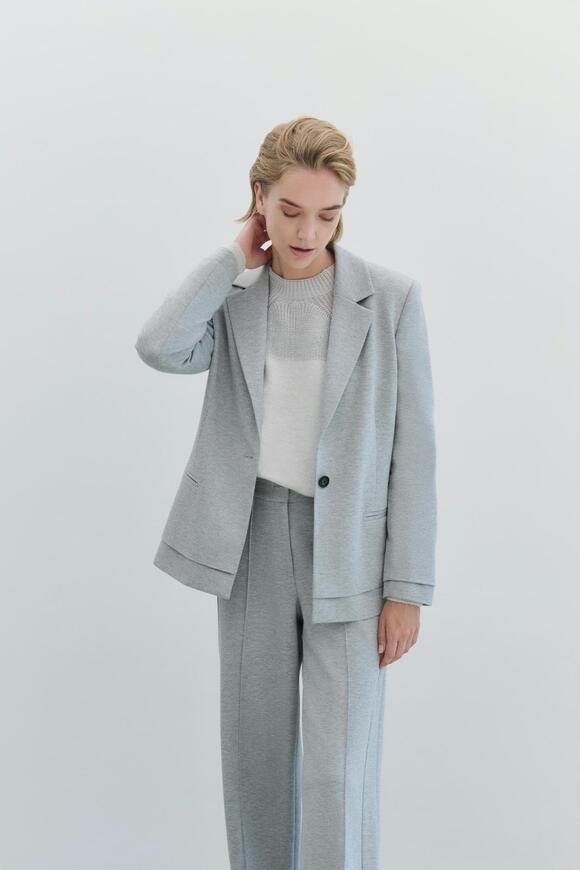 YAYA Blazer Stik details, soft grey 01-501062-501